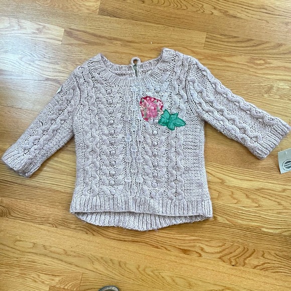 Madam P. Upcycled Cable Pullover Sweater sz.  M #AL - Picture 2 of 14